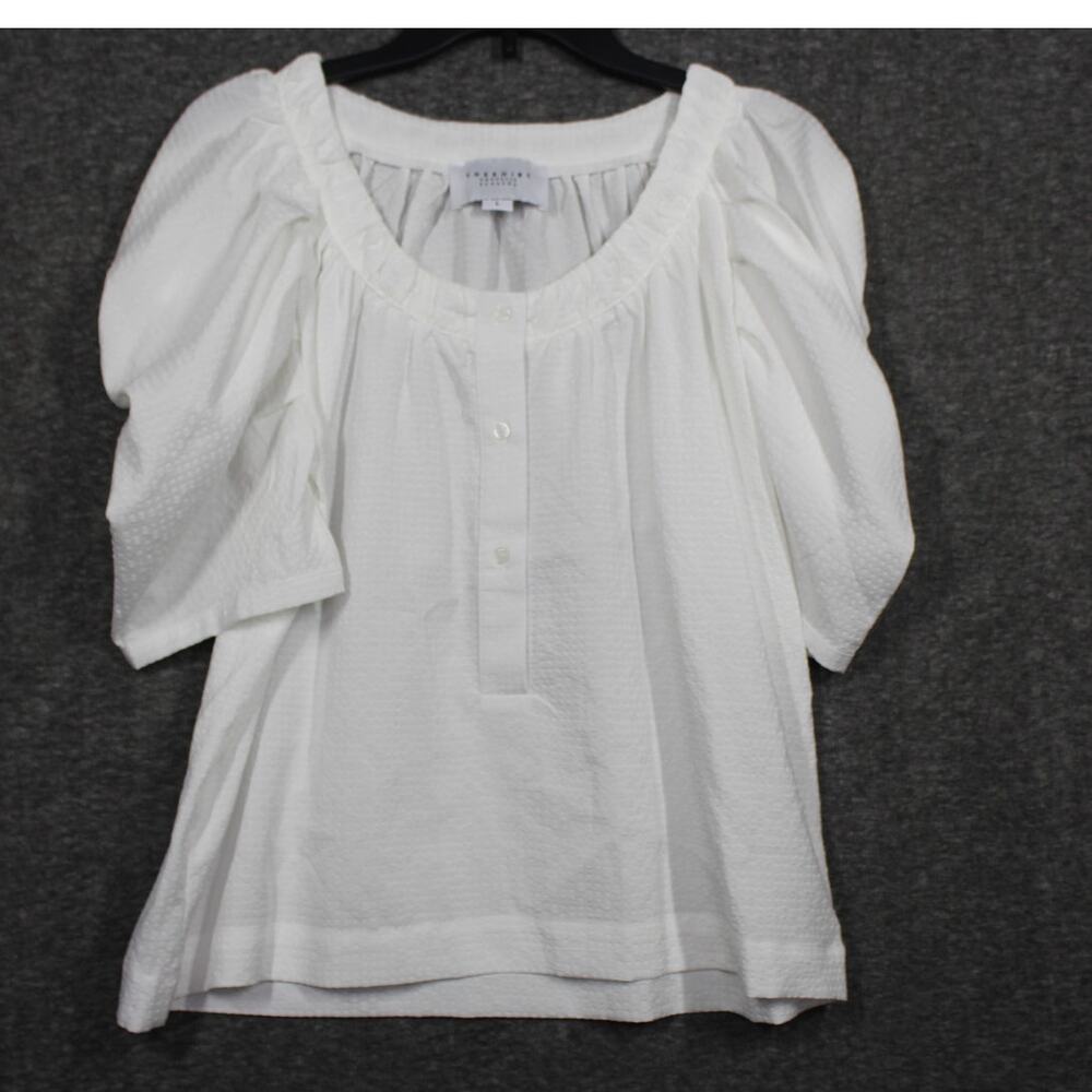 The Shirt by Rochelle Behrens White Peasant Blouse